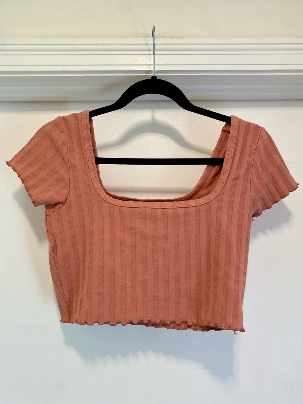 OFFLINE by Aerie OG Groove crop top Size Medium light rust orange square neck